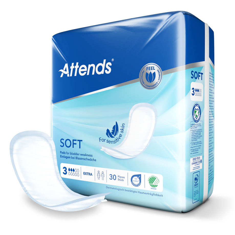Attends Soft 3 Extra Inkontinenzeinlagen (30 Stck.)