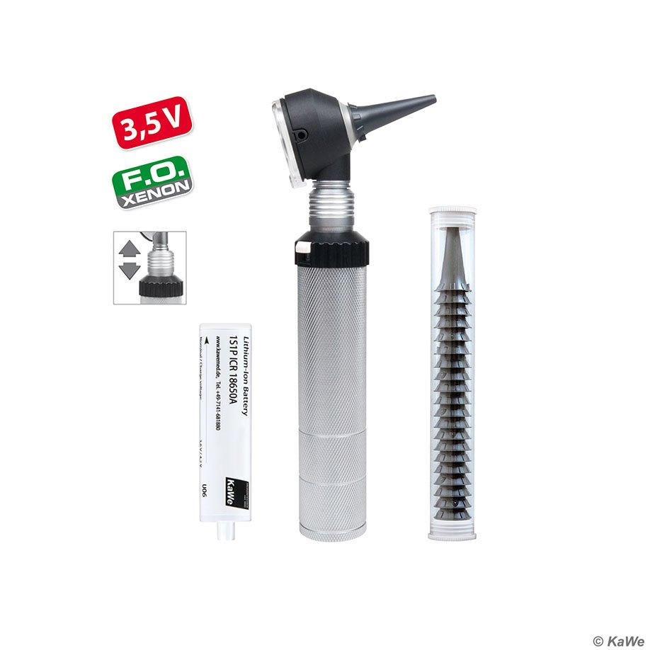 KaWe COMBILIGHT F.O. 30 Otoskop 3,5 V, XL Griff C inkl. Akku m. Clic-Verschluss