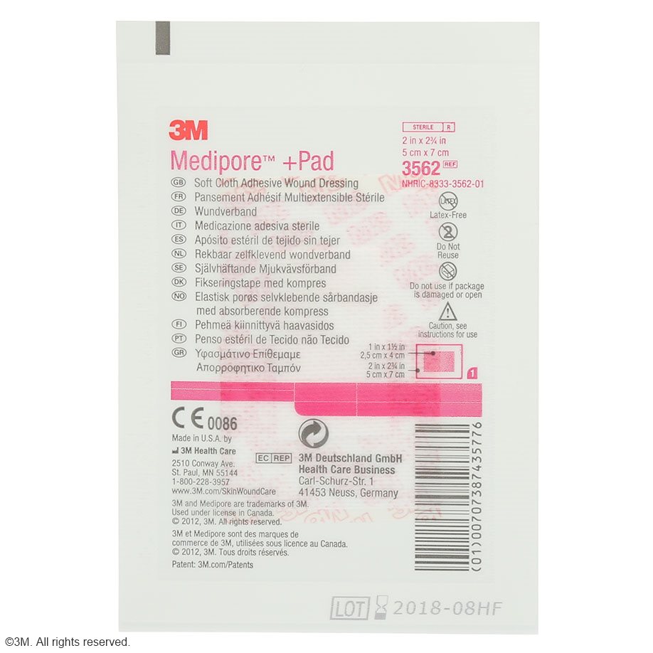 3M Medipore + Pad Fertigverband, steril, 5 x 7 cm (50 Stck.)