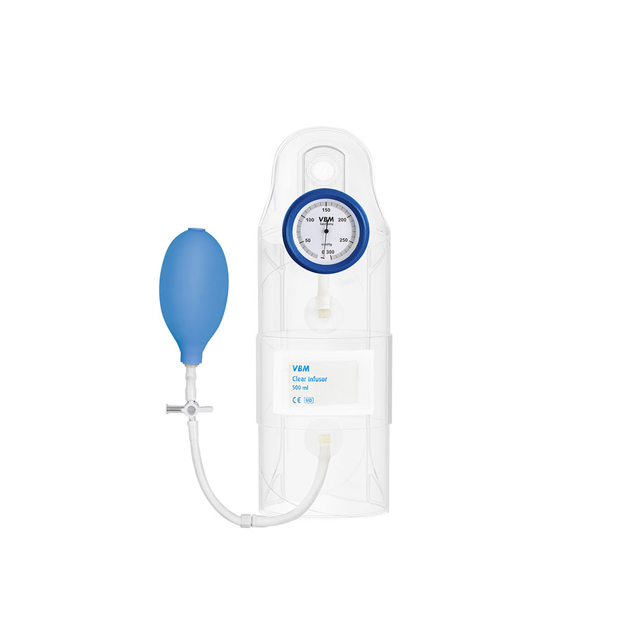 Druckinfusionsmanschette Infusor 500 ml mit Handgebläse und Manometer