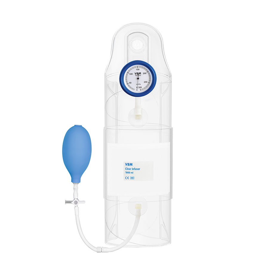 Druckinfusionsmanschette Infusor 1000 ml mit Handgebläse und Manometer