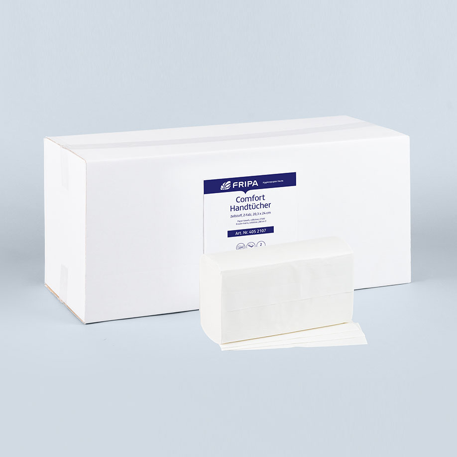 Fripa - Papierhandtücher Comfort 2-lagig hochweiß 20,3 x 24 cm (15 x 150 Stck.)