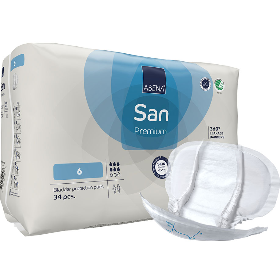 Abena San 6, Premium Inkontinenz- einlagen (34 Stck.)