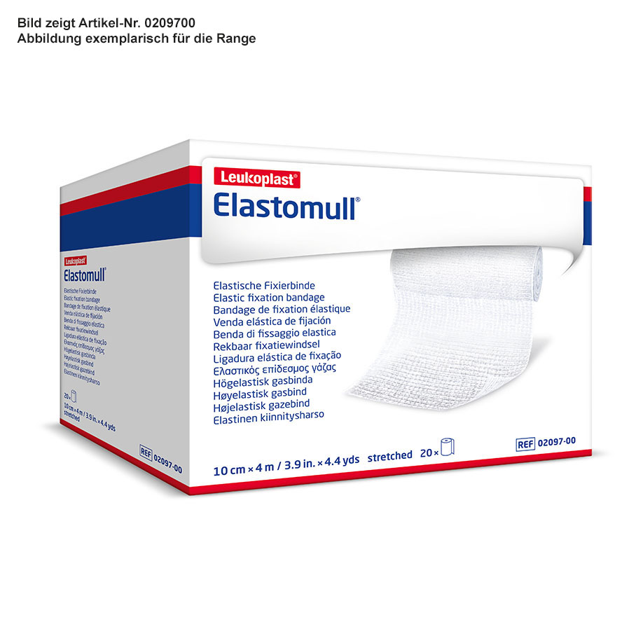 Elastomull Fixierbinde 4 m x 10 cm, weiß einzeln verpackt