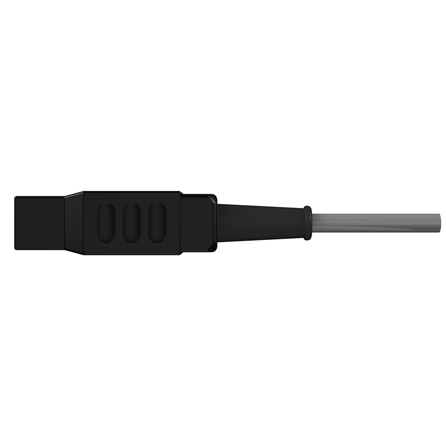 HF-Kabel bipolar, Flachstecker, gerade, 3 m