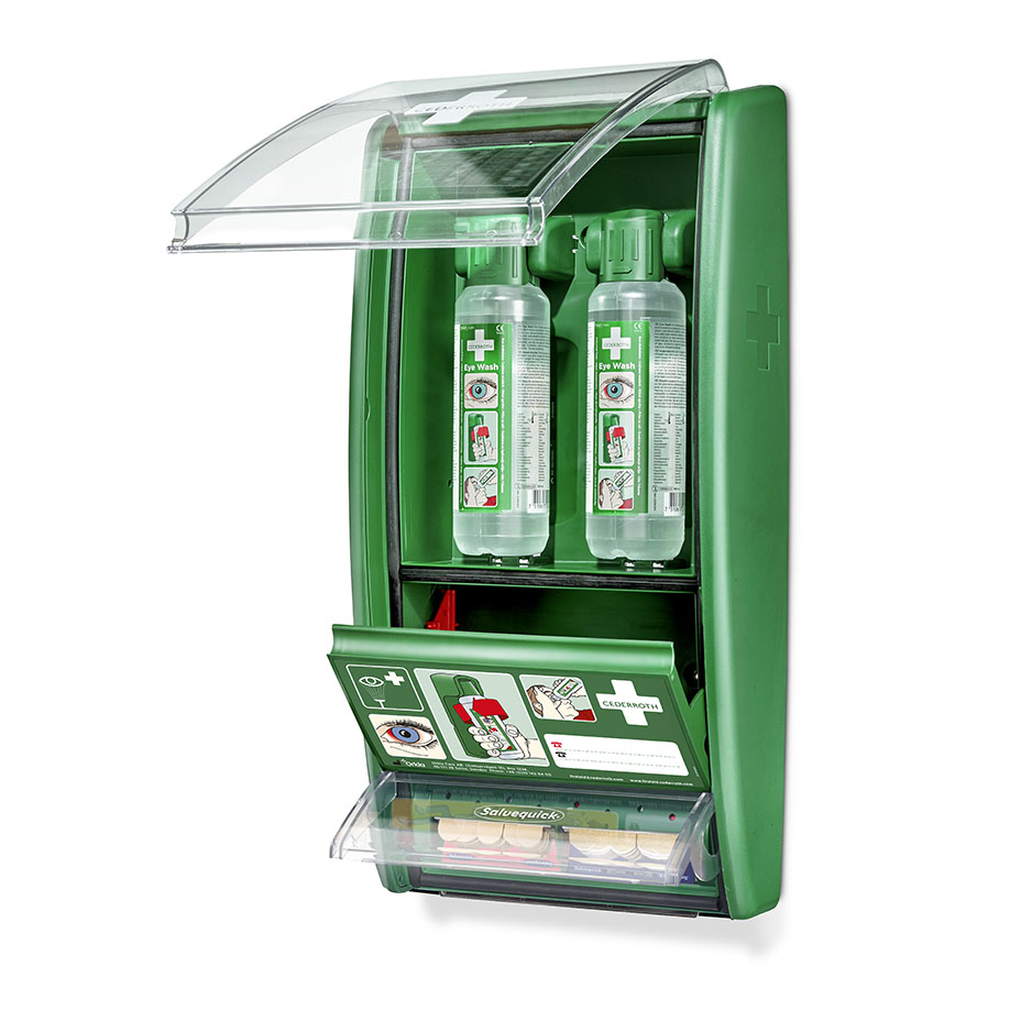 Cederroth Augenspülstation (Augendusche) inkl. 2 x 500 ml Augenspüllösung