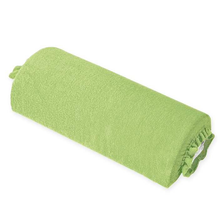 Nackenrollenbezug Frottee apfelgrün, für Halbrollen 40 cm