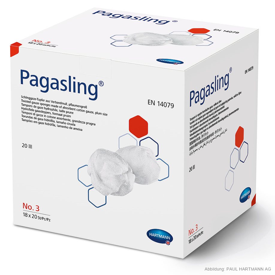 Pagasling Schlinggazetupfer steril Gr. 3, pflaumengroß (20 Stck.)