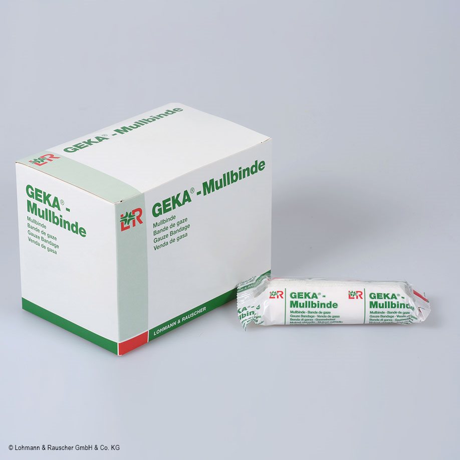 Geka Mullbinde 4 m x 4 cm, einzeln eingesiegelt