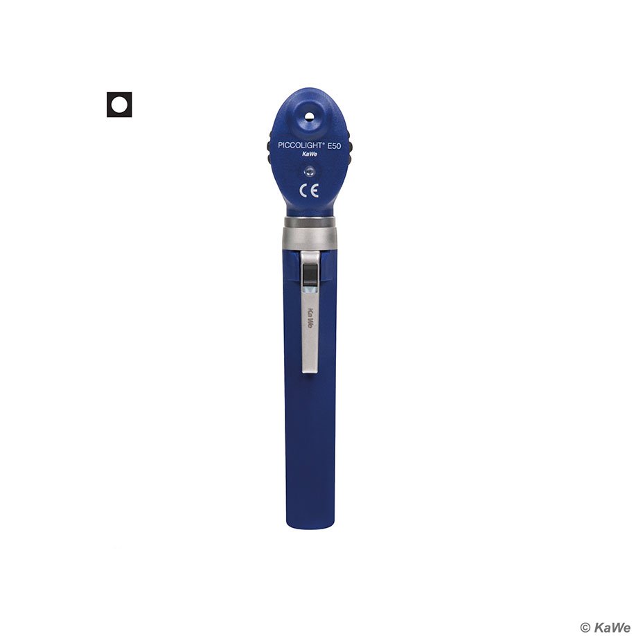 KaWe PICCOLIGHT E50 Ophthalmoskop 2,5 V sky VL, Griff AA, 1 Blende
