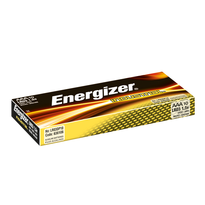 Energizer Industrial Batterien Micro AAA LR03 1,5 V (10er-Pack)