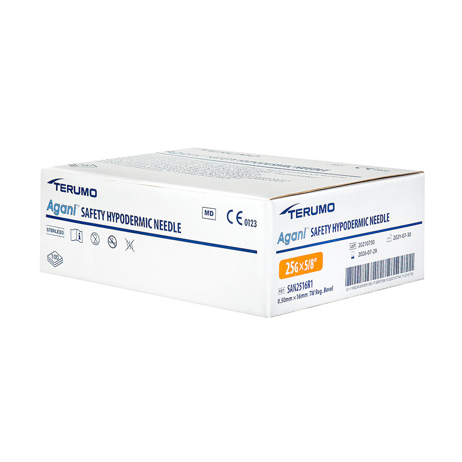 Agani Sicherheits-Injektionskanülen 25 G x 5/8'' (100 Stck.)
