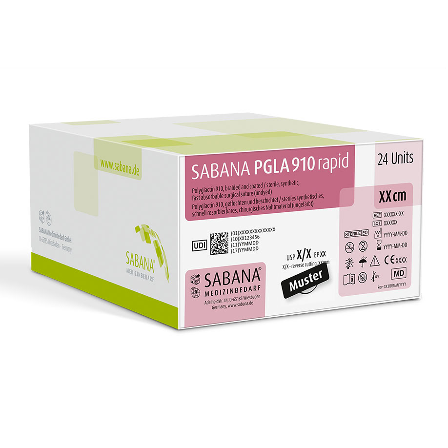 SABANA PGLA 910 rapid 4-0=1,5 ungefärbt Nahtmaterial Fadenlänge 45 cm (24 Stck.)