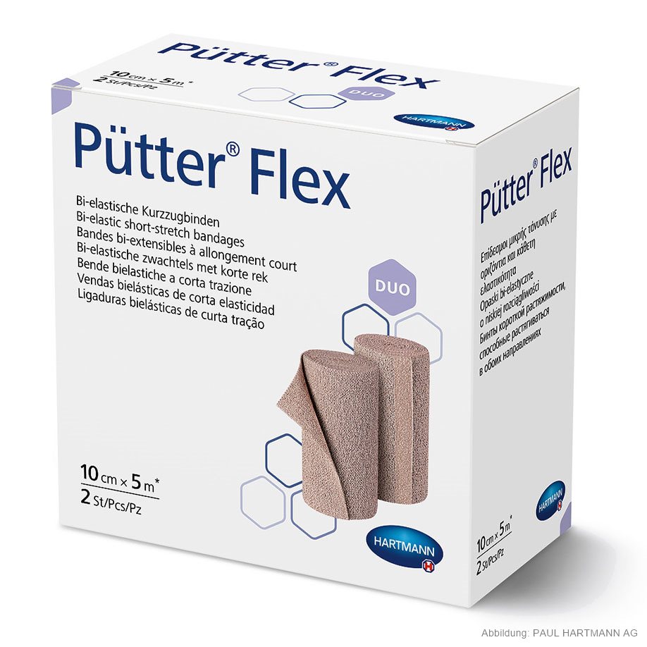 PütterFlex Duo Kurzzugbinden 5 m x 10 cm (2 Stck.)