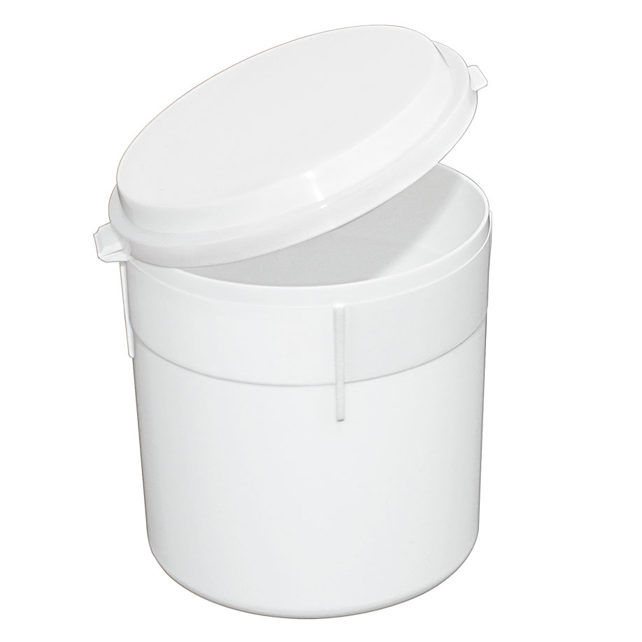 Einmal-Sputumbecher 250 ml, weiß mit Klappdeckel (300 Stck.)