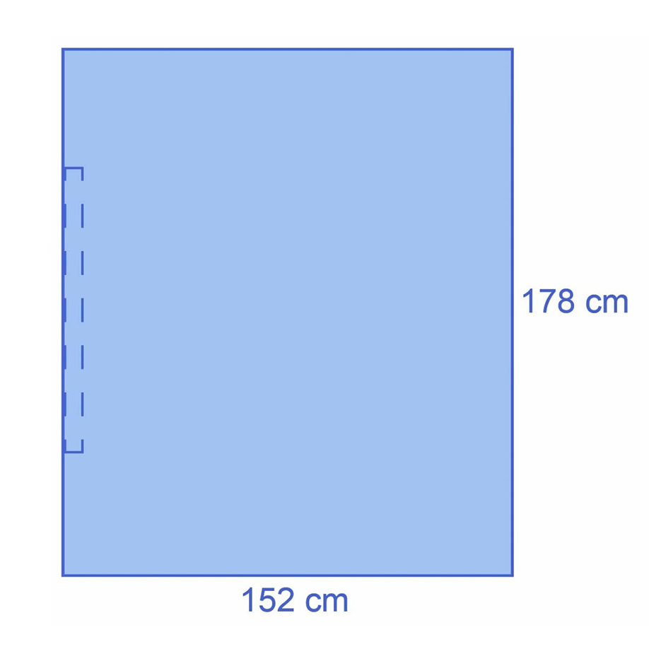OPS Advanced Abdecktuch 178 x 152 cm, blau, steril, selbstklebend