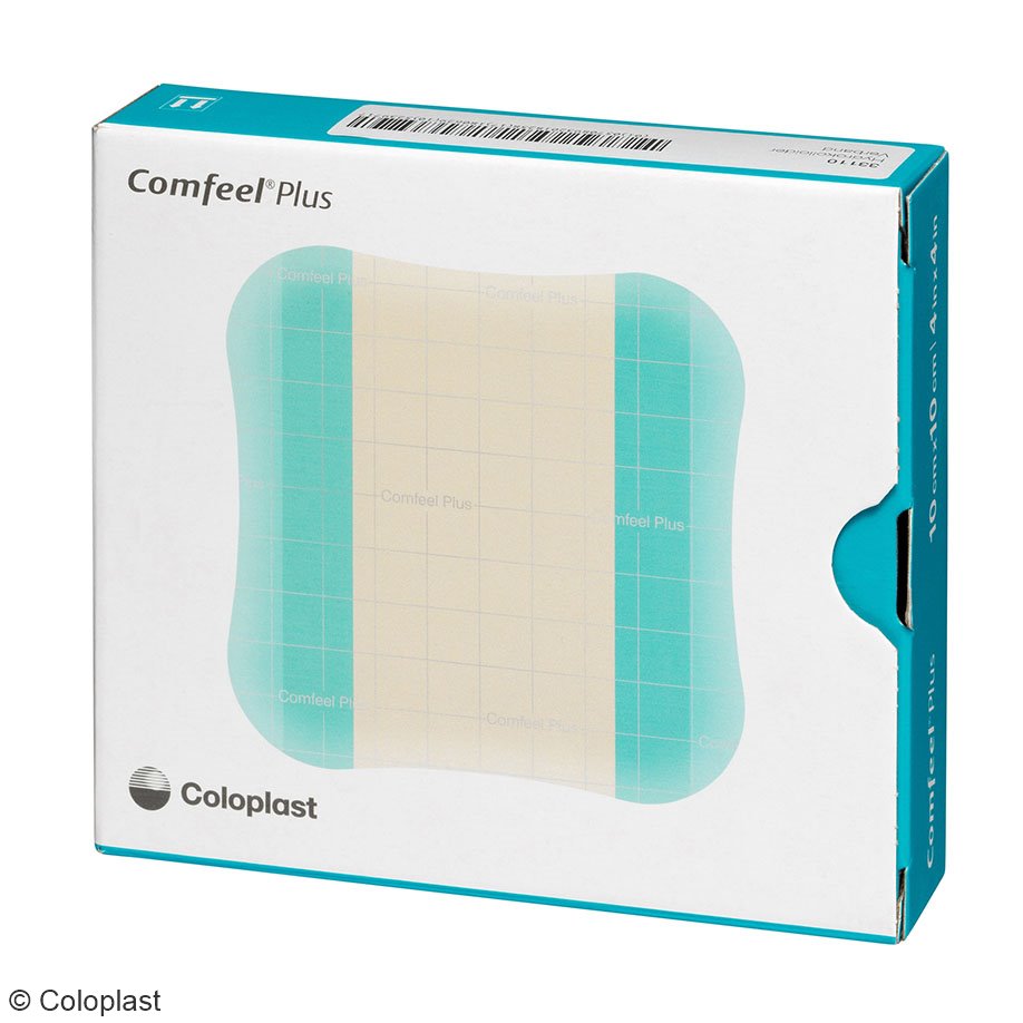 Comfeel Plus Flexibel Wundverband steril, 10 x 10 cm (10 Stck.)