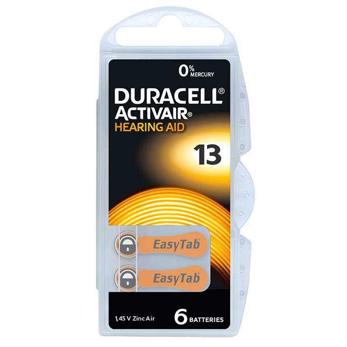 Batterie Activair Typ DA 13, 1,45 V für Hörgeräte