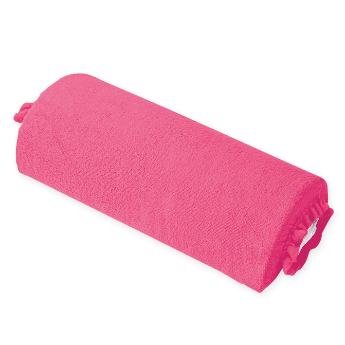 Nackenrollenbezug Frottee pink, für Halbrollen 40 cm