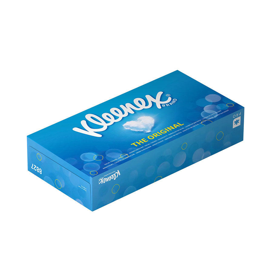 KLEENEX Kosmetiktücher (Standard-Box), 2-lagig, 20 x 20,6 cm (24 x 100 Tücher)