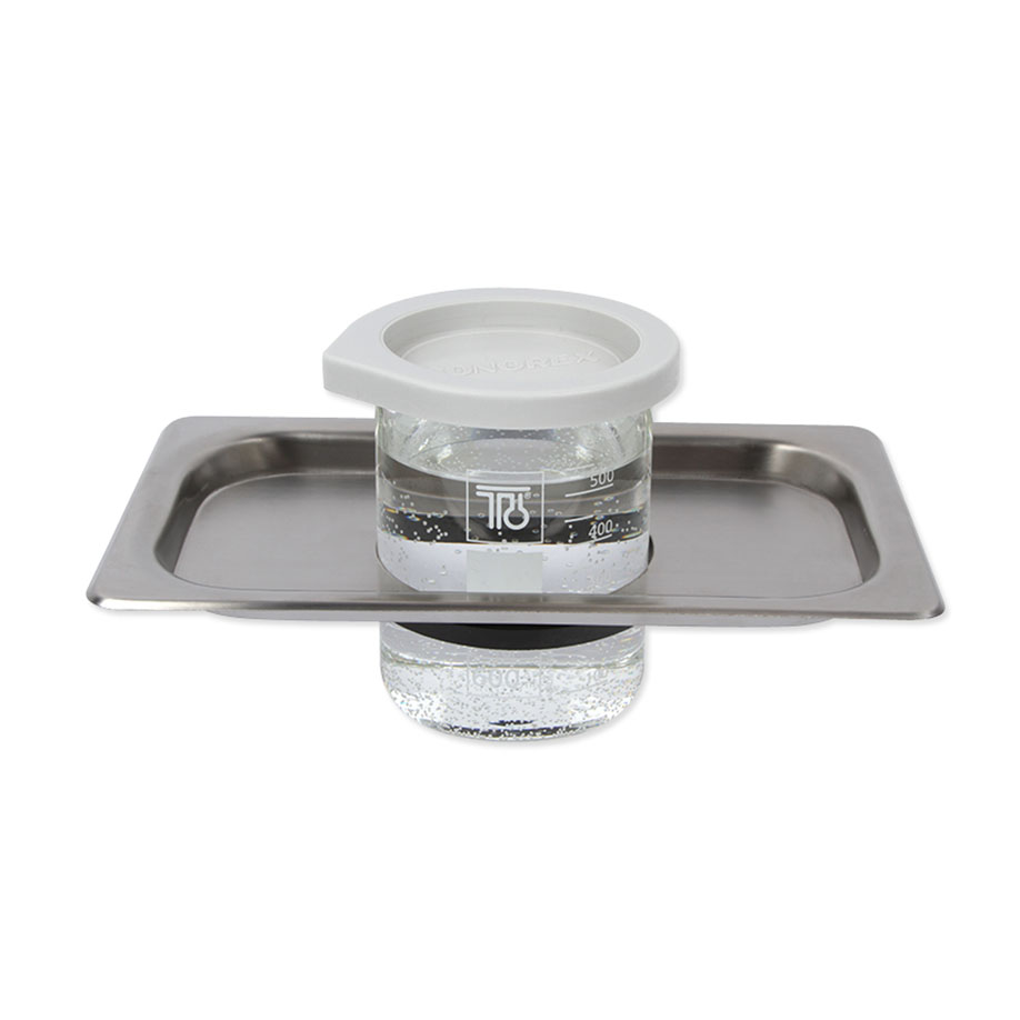 Edelstahl-Lochdeckel EM-20 DG mit 1 Glasbecher für Emmi 20 HC