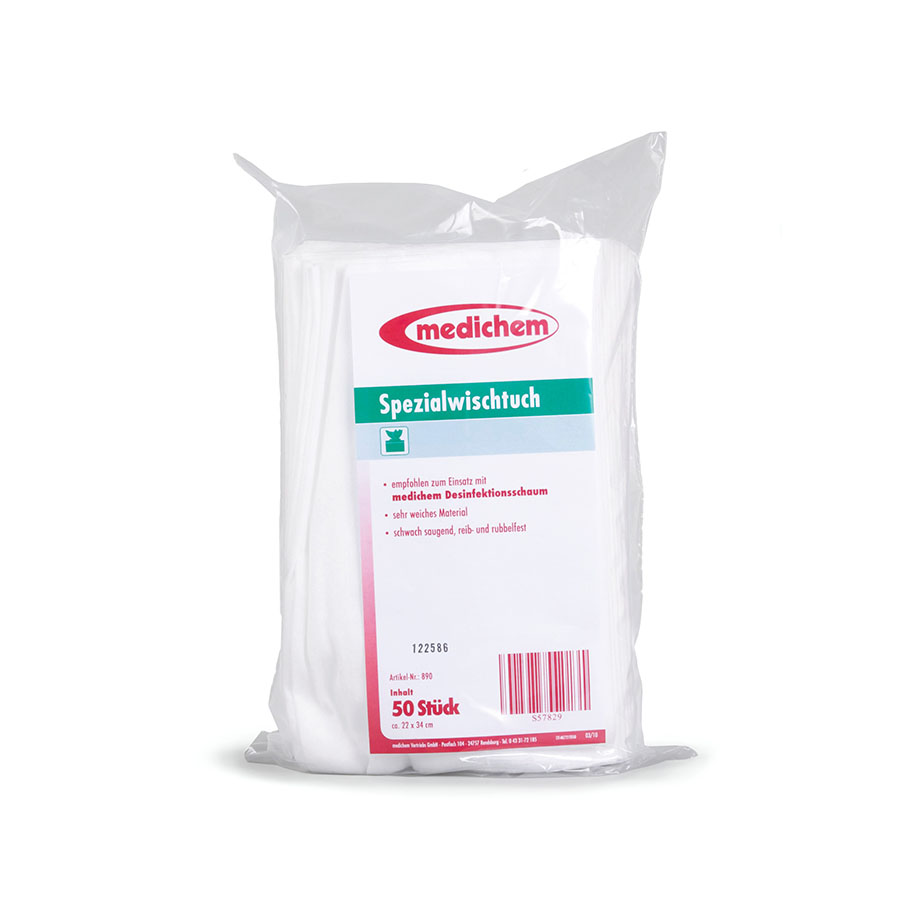 medichem Spezialwischtücher für Desinfektionsschaum (16 x 50 Tücher)