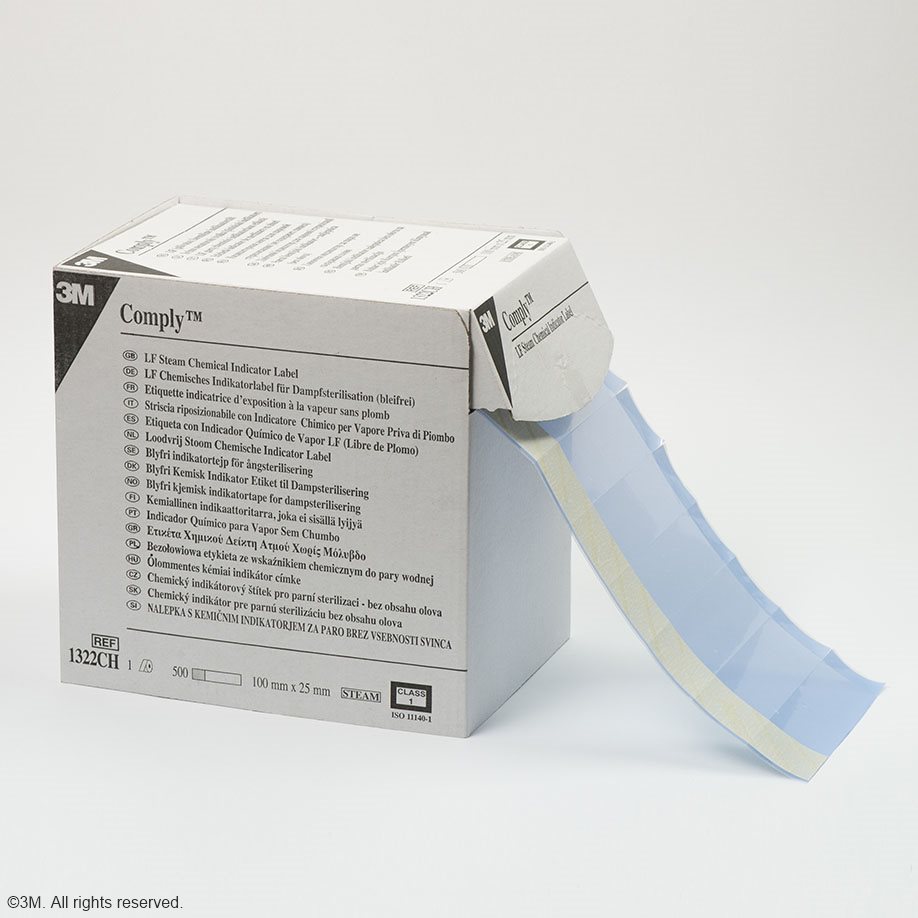 Solventum Dampf-Indikator-Klebeband, Aufkleber: 100 x 25 mm (500 Stck.)