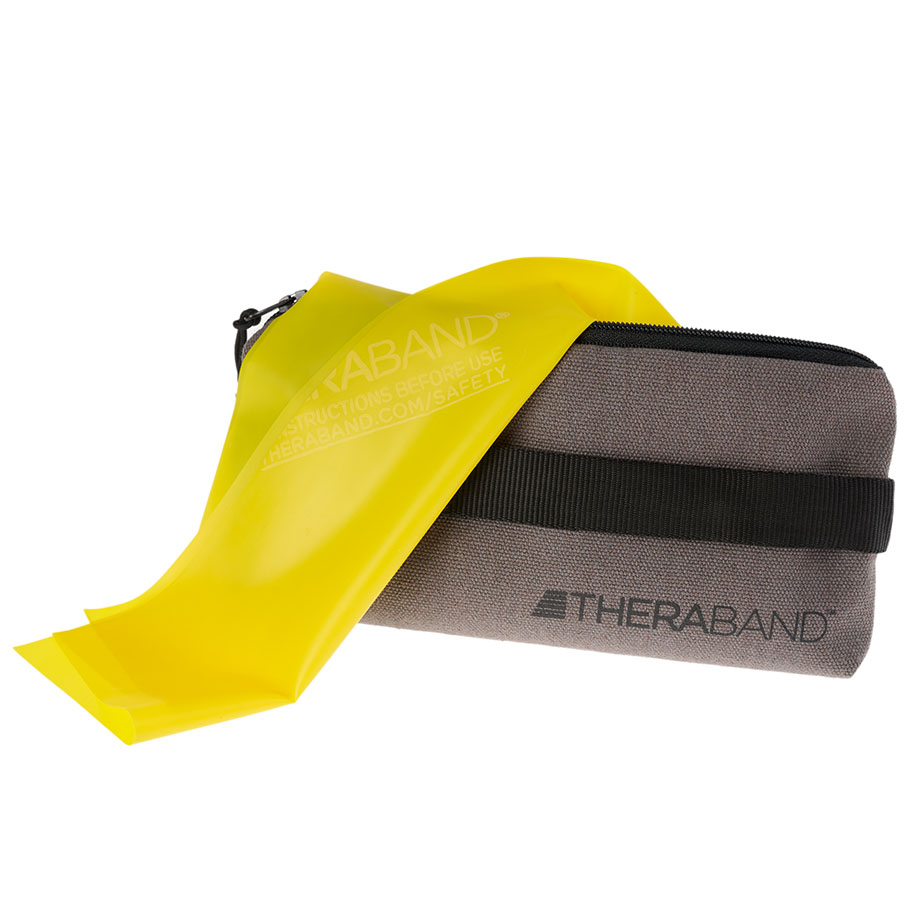 TheraBand 2,5 m, gelb/leicht, inkl. Türanker-Tasche mit Übungsanleitung