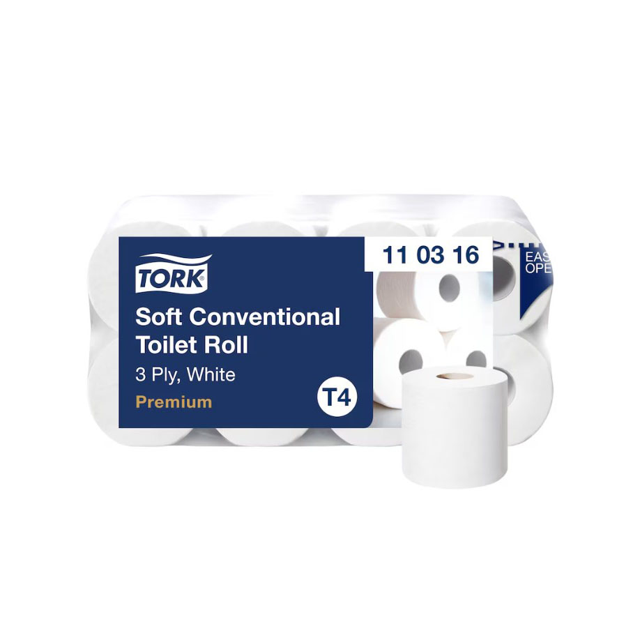 Tork Premium Toilettenpapier, 3-lagig, Toilet Soft, hochweiß (9 x 8 Rl.)
