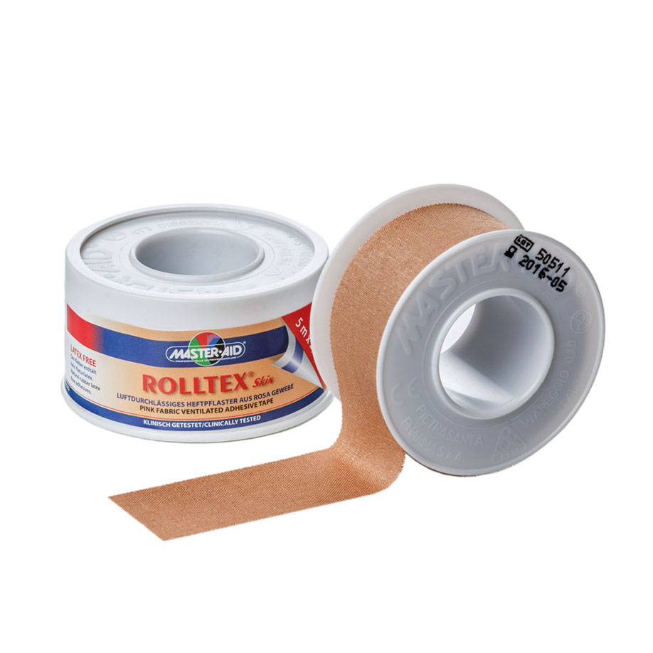 ROLLTEX Skin Heftpflaster hautfarben 5 m x 5 cm (6 Rl.)
