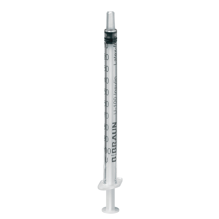 Omnifix 100 Solo Insulinspritzen 1 ml U-100 (100 Stck.)