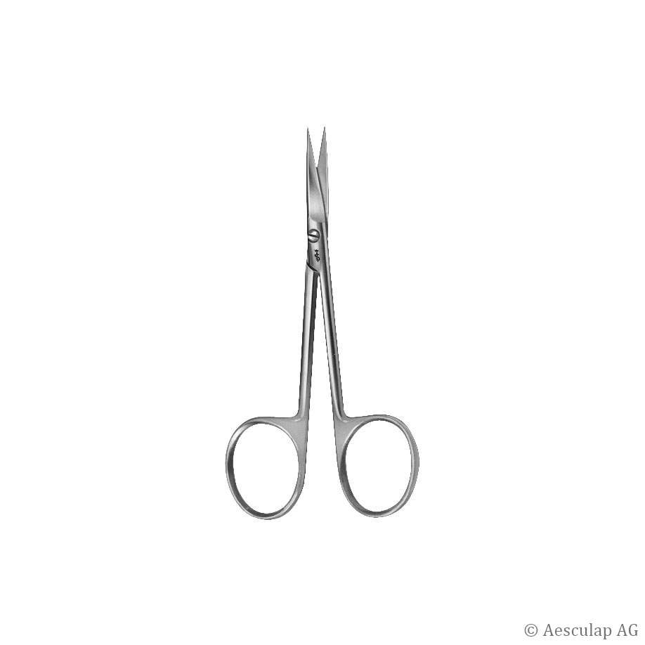 feine Schere, gerade, spitz/spitz, 9,5 cm