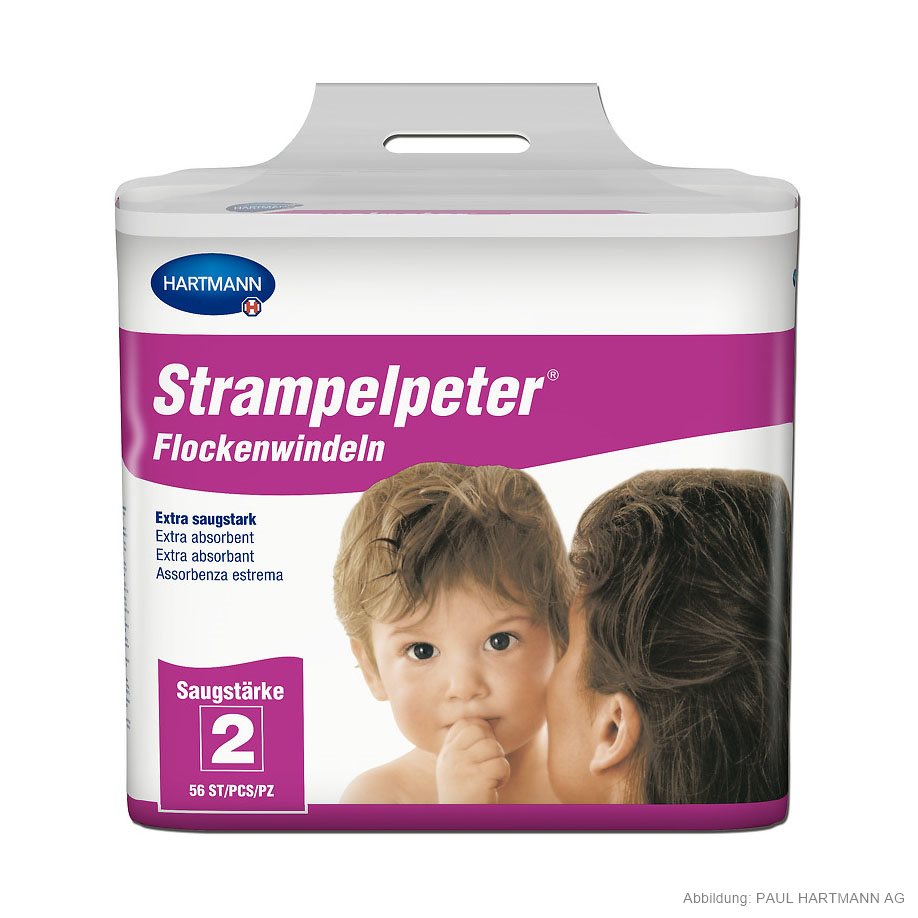 Strampelpeter Flockenwindeln Saugstärke 2 (56 Stck.)