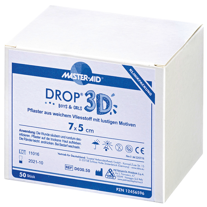DROP 3D BOYS & GIRLS Wundverband 5 x 7 cm (50 Stck.)