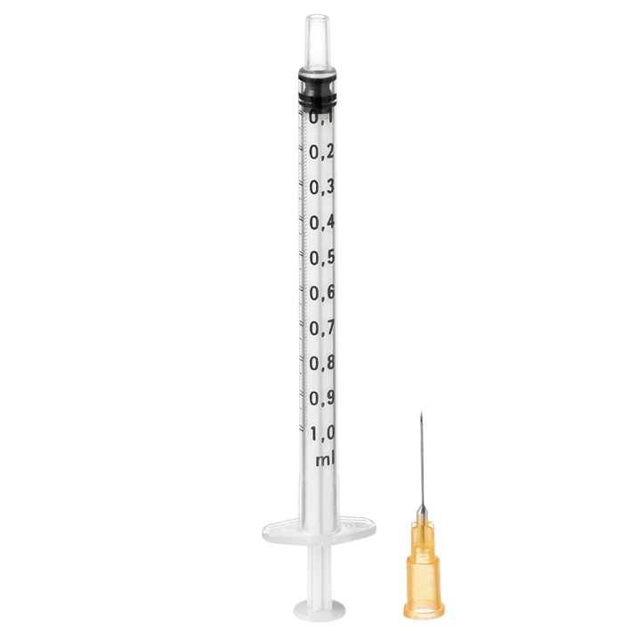 Omnifix F Spritzen 1 ml mit beigelegter Kanüle 0,50 x 16 mm (100 Stck.)