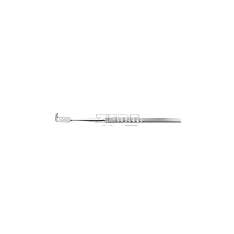 Wundhaken stumpf, 16 cm mit zwei Haken