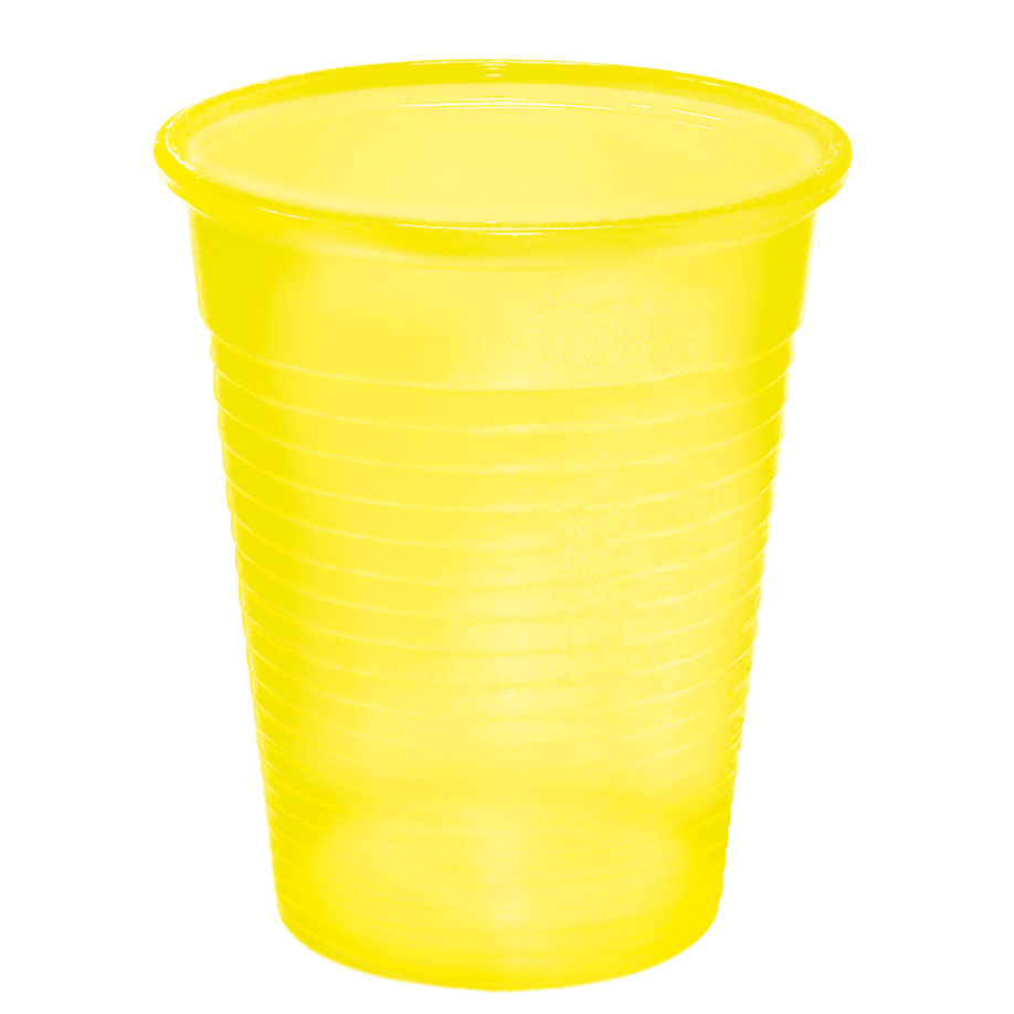 Mundspül- / Laborbecher 180 ml gelb (100 Stck.)