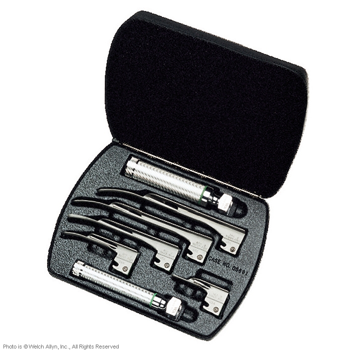 Fiber Optik Miller Laryngoskop Set im Etui