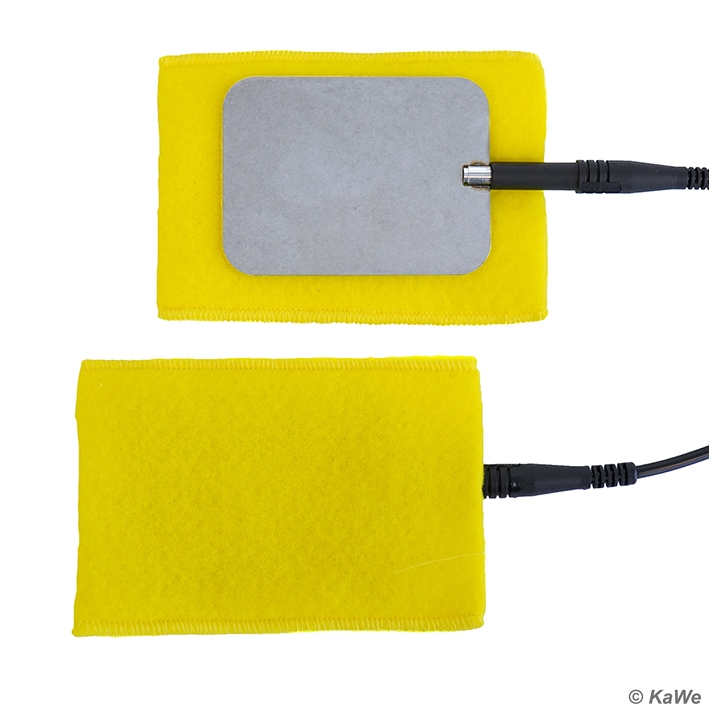 Flächenelektroden, Edelstahl, inkl. Schwammtaschen (2 Stck.)