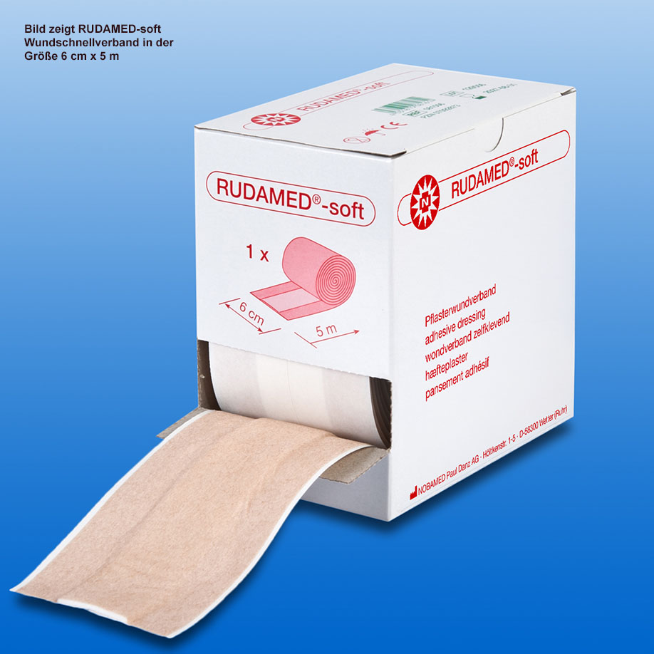 RUDAMED-soft Wundschnellverband 6 cm x 5 m