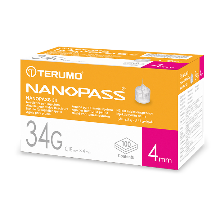 NANOPASS 34G Pen-Nadeln 0,18 x 4 mm (100 Stck.)
