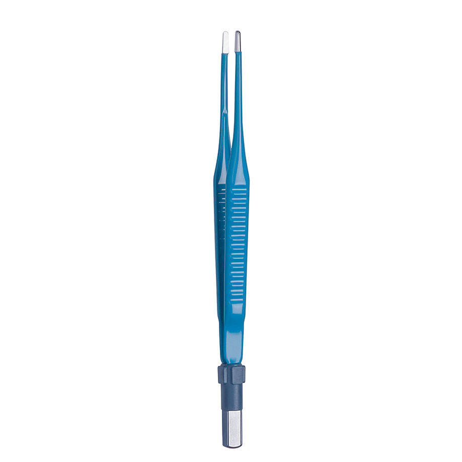 bipolare Pinzette, gerade, stumpf, 1,2 mm 16 cm lang