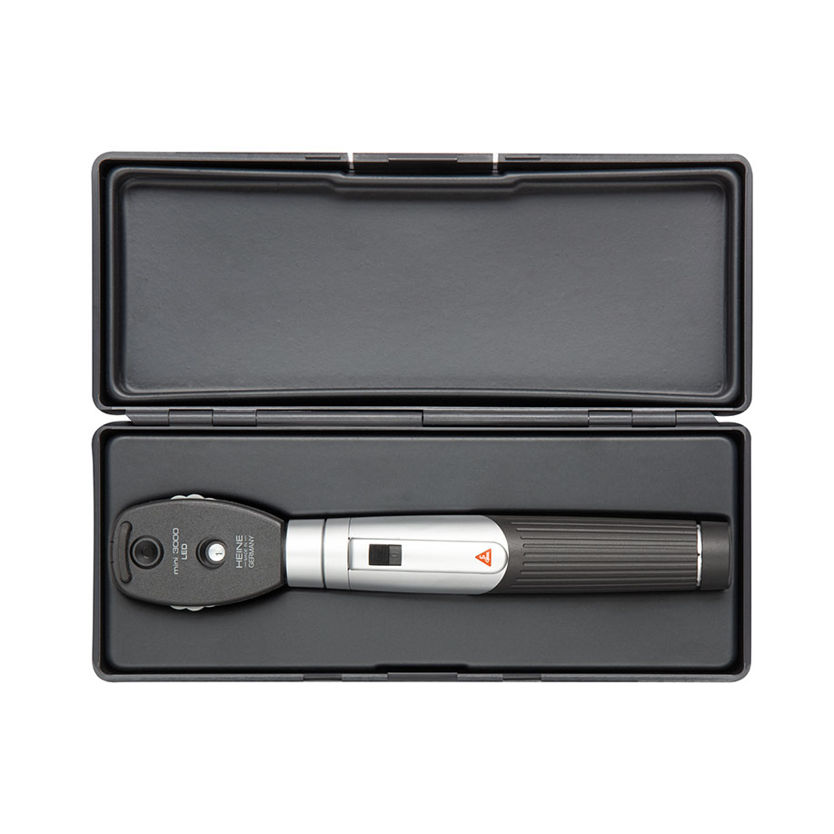 mini 3000 LED Ophthalmoskop-Set 2,5 V schwarz, mit Batteriegriff mini 3000