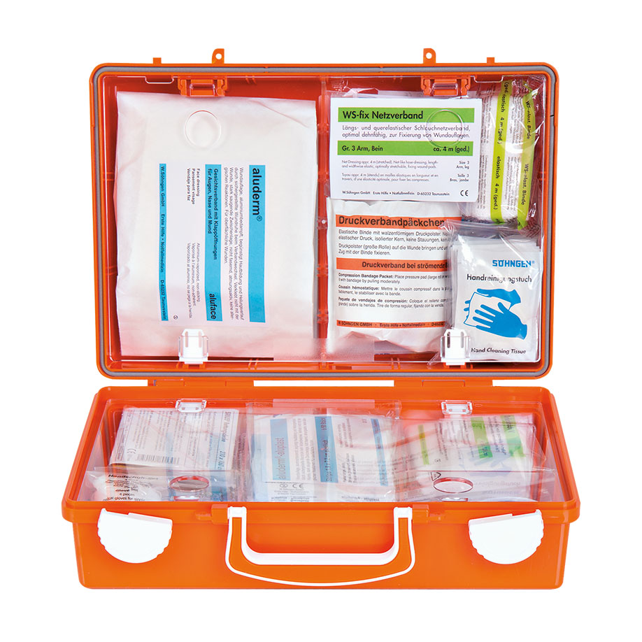 Erste-Hilfe Koffer SN-CD NormPlus mit Füllung Norm DIN 13157, orange