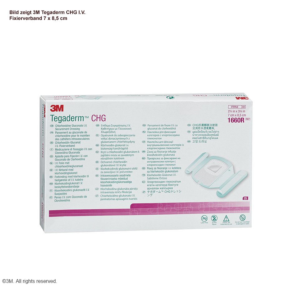 3M Tegaderm CHG I.V. Fixierverband 12 x 12 cm (25 Stck.)