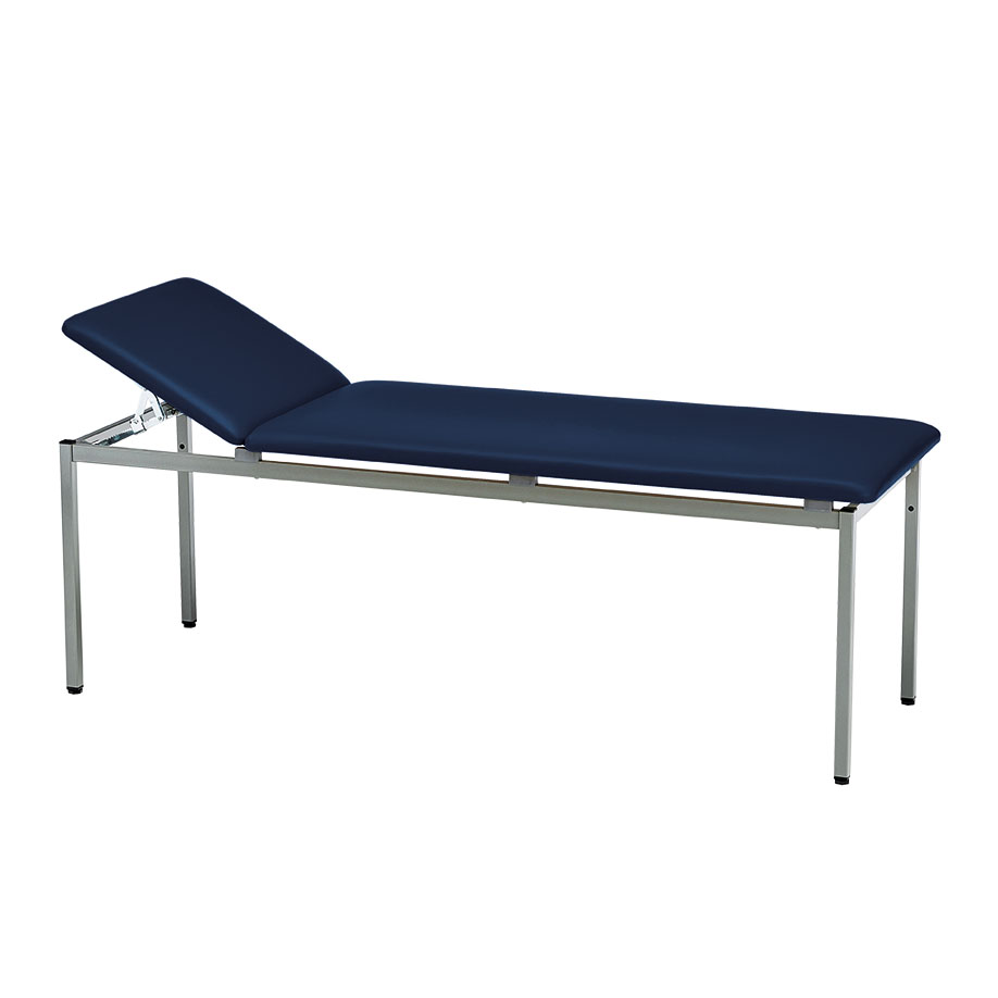 Untersuchungsliege classic ozean, graualumium lackiert, inkl. Rollenhalter