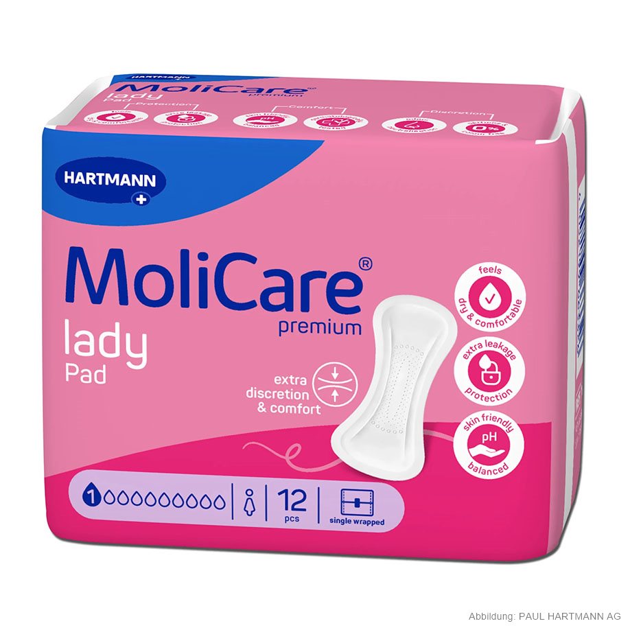 MoliCare Premium lady pad 1 Tropfen, Inkontinenzeinlagen (12 Stck.)