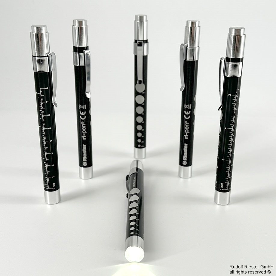 ri-pen Diagnostikleuchten, schwarz, LED 3 V (6 Stck)