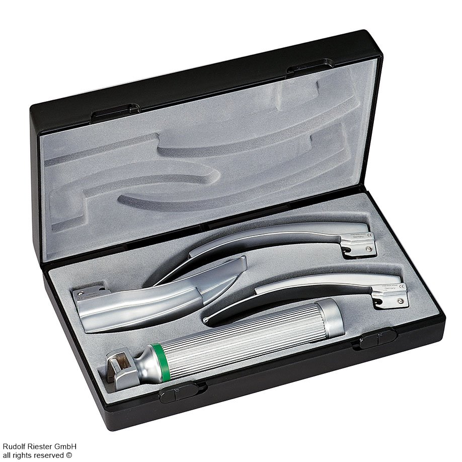 ri-integral Laryngoskop-Set Macintosh, LED 2,5 V mit Griff Typ C u. F.O. Spatel